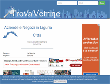 Tablet Screenshot of liguria.trovavetrine.it